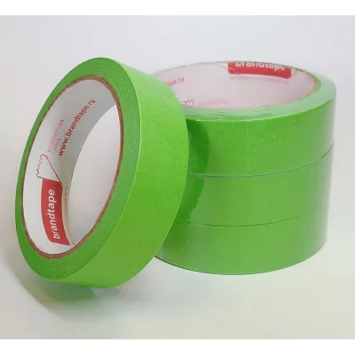 Малярная лента для наружных работ Brandtape 25х25 стойкая к УФ до 7 дней 120 зеленая (упаковка 3 шт.) 4631178306630