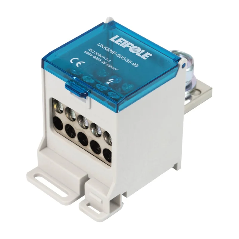 Распределительный блок (коробка) Leipole 600А 690В на DIN-рейку UKK6NB-600/35-95/10x16 5012.119