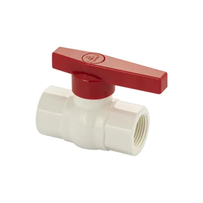 Кран шаровый Санакс 3/4" г/г, резьбовой, ручка-рычаг, серия МАК, из ПВХ (PVC-U) пластика, цвет БЕЛЫЙ. 472