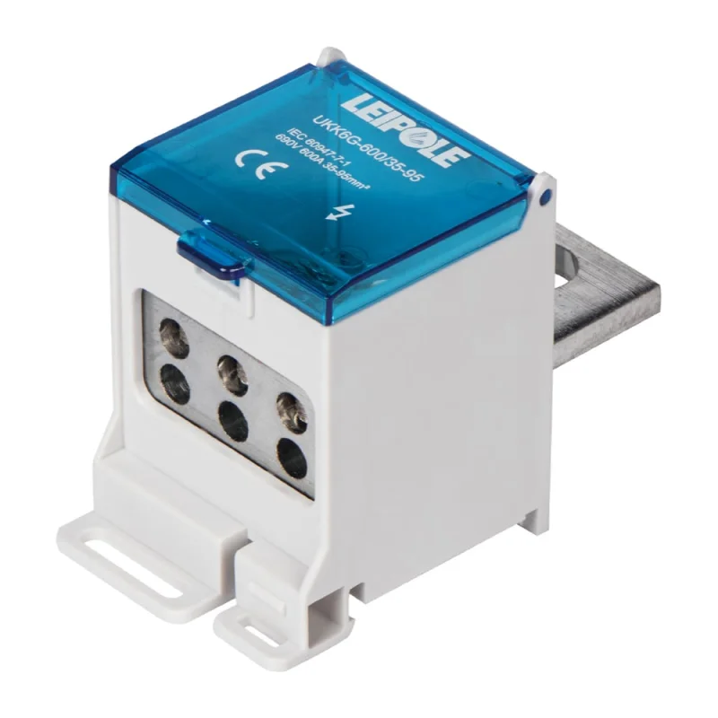Распределительный блок (коробка) Leipole 600А, 690В, на DIN-рейку UKK6G-600/35-95/6x16 5012.059