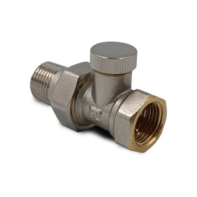 Запорный клапан прямой Primoclima Armature 1/2, никелированный PC1212RS
