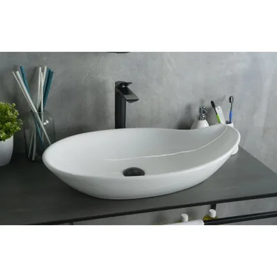 Раковина накладная Gid N9052 белая 65x38x14 51116