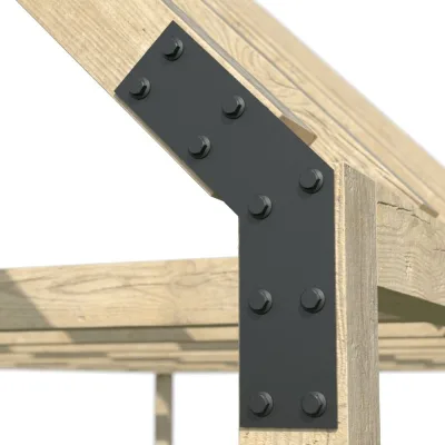 Пластина крепежная АрсеналЪ 3 мм. 135 град. 4 шт. Черная шагрень ARSENAL PERGOLA мод. AR75PV34957-06