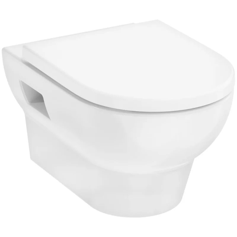 Унитаз подвесной Hansgrohe GladeLake S 540x360, безободковый, с сиденьем, белый 60201450