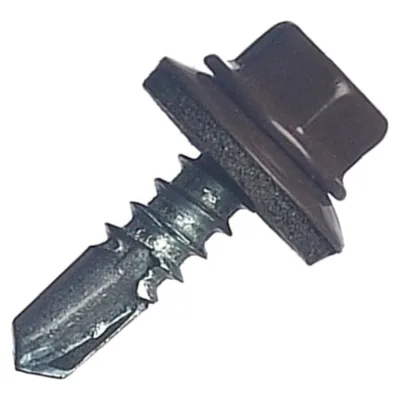 Саморез кровельный СаМат Плюс 5,5х19 RAL 8017 (коричневый) (40 шт) KRP-5891
