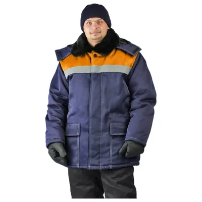 Зимняя куртка URSUS УРАЛ темно-синяя/оранжевая, КУР802-004; 52-54, 182-188