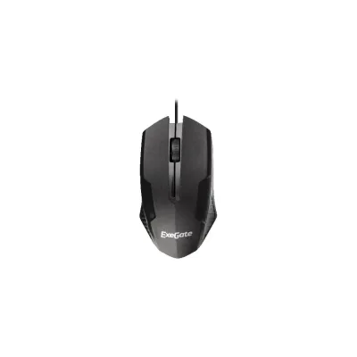 Мышь ExeGate SH-9025 USB, оптическая, 1000dpi, 3D, 3 кнопки и колесо прокрутки, длина кабеля 1.35 м, черная RTL 279941