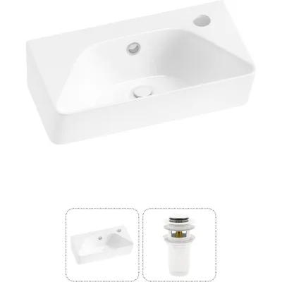 Комплект Wellsee 2 в 1 Lavinia Boho Bathroom Sink накладная/подвесная раковина 40x22 см 20216416R