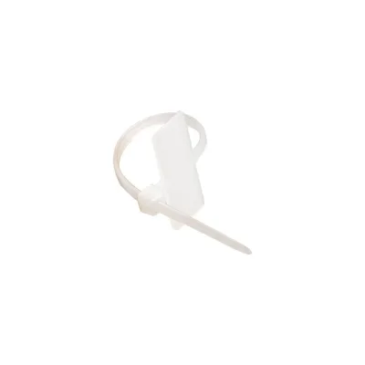 Нейлоновый хомут с табличкой 8х25.4 DKC 2.5х100 белый 100 шт. 2252100SR-M