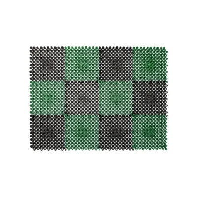 Щетинистое покрытие ComeForte модульная 42x56 см из 12-ти сегментов черно-зеленый СС000657