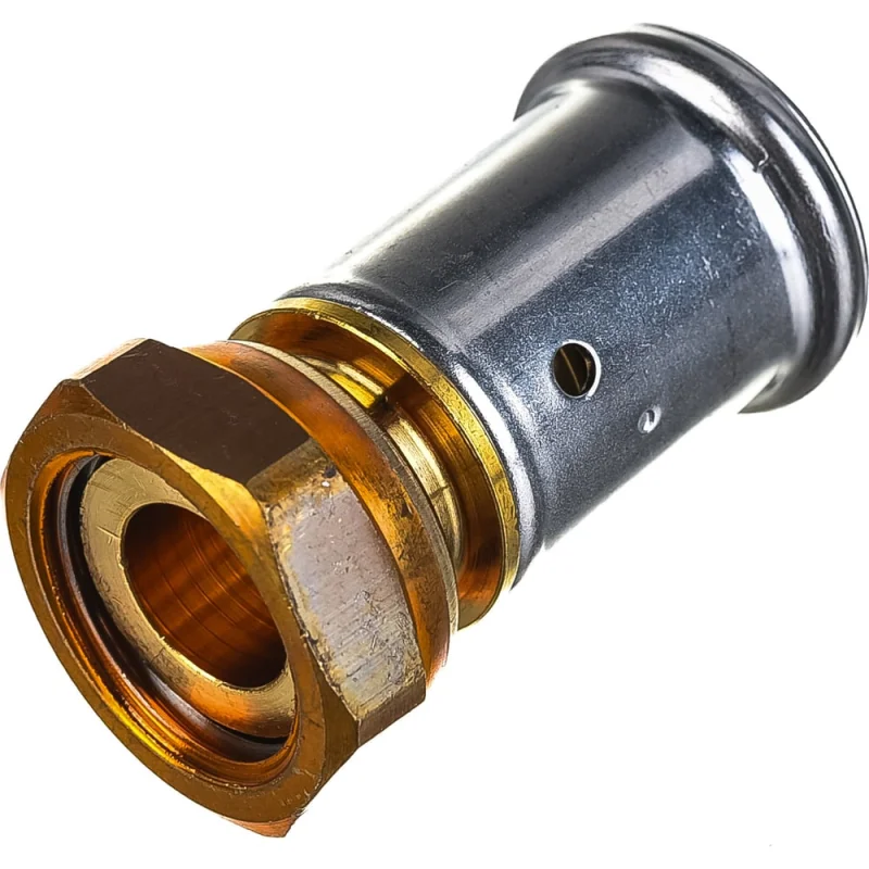 Муфта HENCO накидная гайка, плоское уплотнение, латунь пресс, 20x1/2" 26P-20Z04