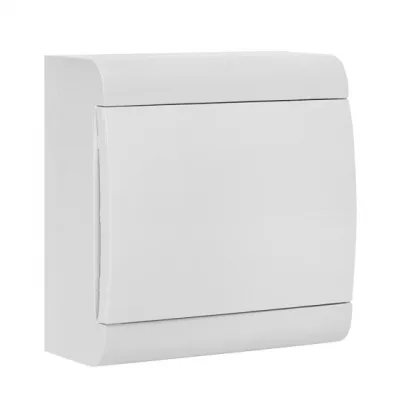Щит распределительный навесной EKF SlimBox PROxima ЩРН-П-8 пластиковый IP41 198х191х94 мм 8 модулей белая дверь (sb-n-8w)