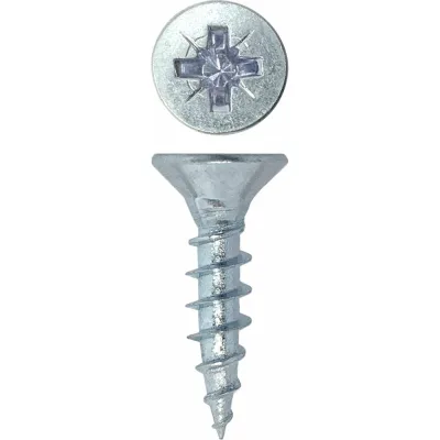 Универсальный саморез Rizzel Pz 4,5x20 белый цинк 10000 шт 00-00463965