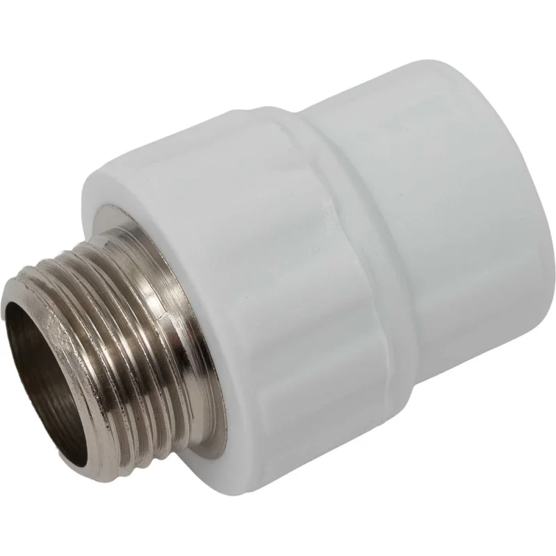 Муфта PP-R бел комб 20х1/2 НР Gigant GPM-20X12НР