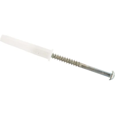Набор VIPкрепеж белый дюбель 8х45 + шуруп 5х70 п/гол.оцинк. 3шт/3шт 11510 VIPS