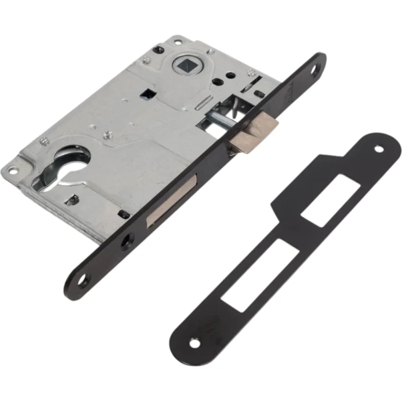 Замок Ренц, 1 ригель и защелка, с подшипниками, черный INLBB 8550-2/1 Black