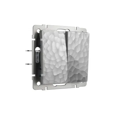 Двухклавишный выключатель hammer WERKEL W1220006 серебряный a052083