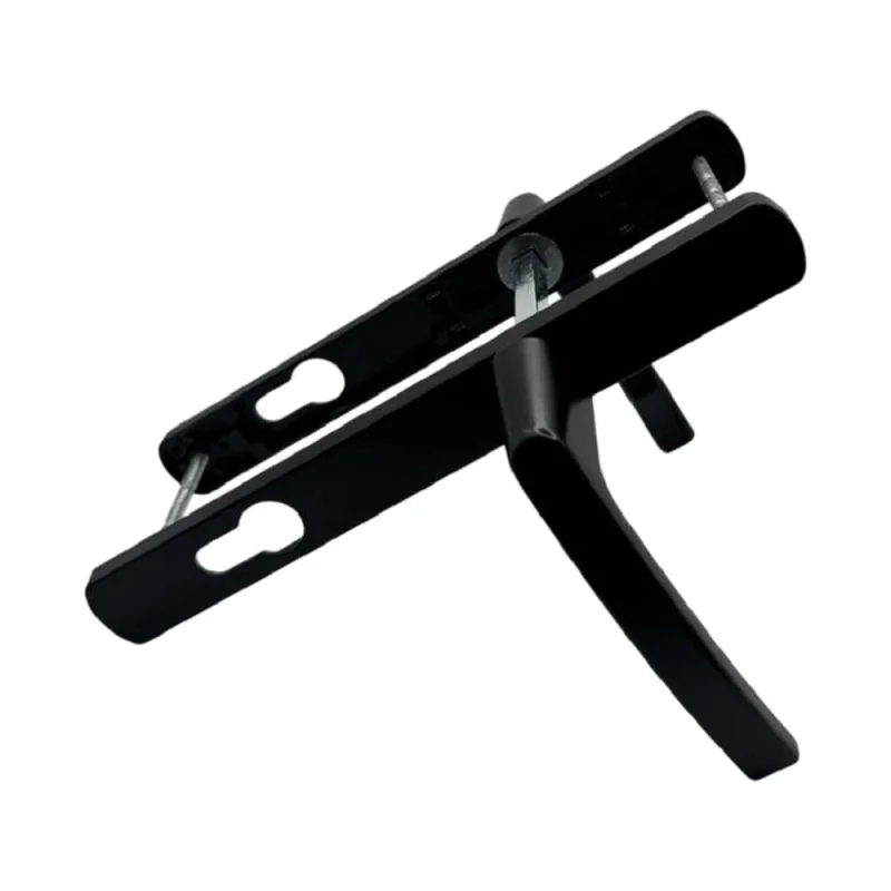 Дверные ручки алюминиевые на планке, черный RAL 9005 Vantage V1-85BL