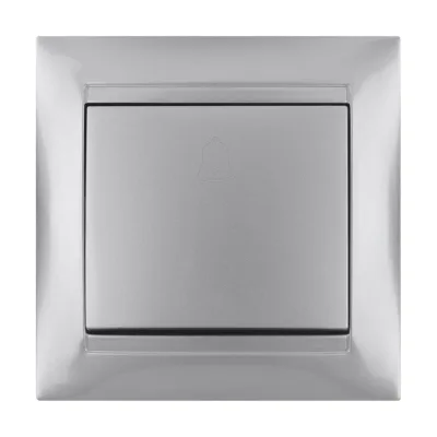 Звонковая кнопка TDM ELECTRIC серебристый металлик Лама SQ1815-0208