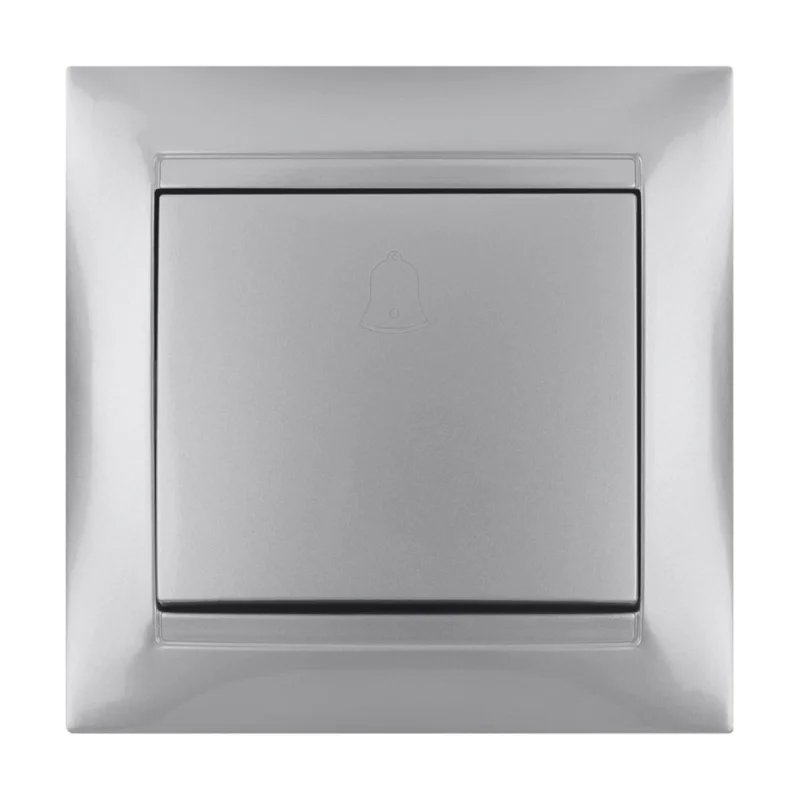 Звонковая кнопка TDM ELECTRIC серебристый металлик Лама SQ1815-0208