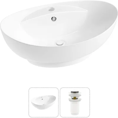Комплект Wellsee 2 в 1 Lavinia Boho Bathroom Sink накладная раковина 59x39 см 20215146R