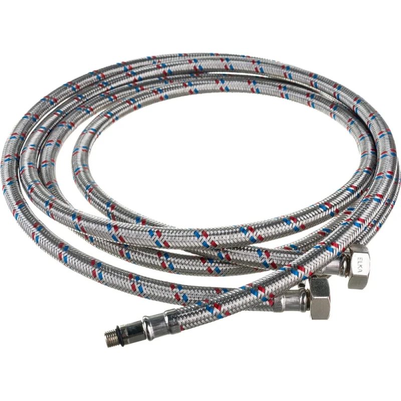 Гибкая подводка для смесителей ELKA 1/2" х М10 х 150 см, пара - длинный и короткий хвост ИС.100982