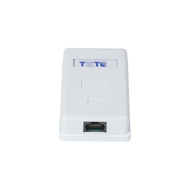 Настенная розетка TWT 1 порт RJ-45, категория 5е, белая, SM1-45-WH