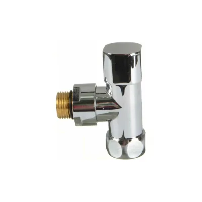 Угловой кран для полотенцесушителя Terma 1/2"х3/4" с ручной регулировкой (квадратная ручка) 29176