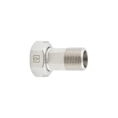 Американка (сгон) с накидной гайкой ALATO 3/4х1" НР-ВР, латунь никелированная 0135-2020