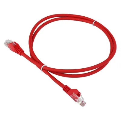 Патч-корд RJ45 - RJ45 LANMASTER 4 пары, UTP, категория 5е, 0.3 м, красный, LSZH, LAN-PC45/U5E-0.3-RD