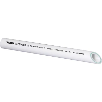 Труба TEBO PPR 50х8,3мм SDR6 армированная стекловолокном (4м) 030010406