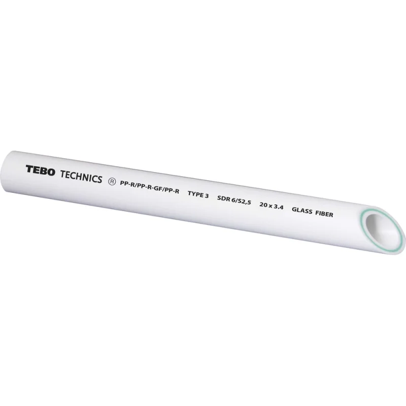 Труба TEBO PPR 50х8,3мм SDR6 армированная стекловолокном (4м) 030010406