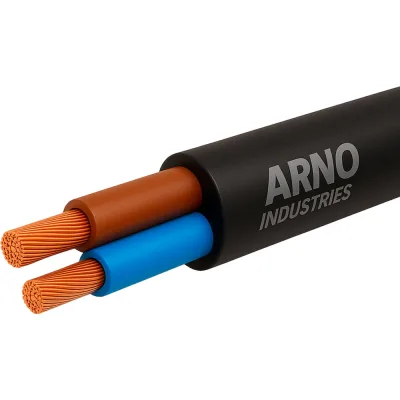Провод силовой ARNO INDUSTRIES медный 100м ПВСУ 2х4 черный гибкий до 380В для силовой проводки ТРТС 4667620