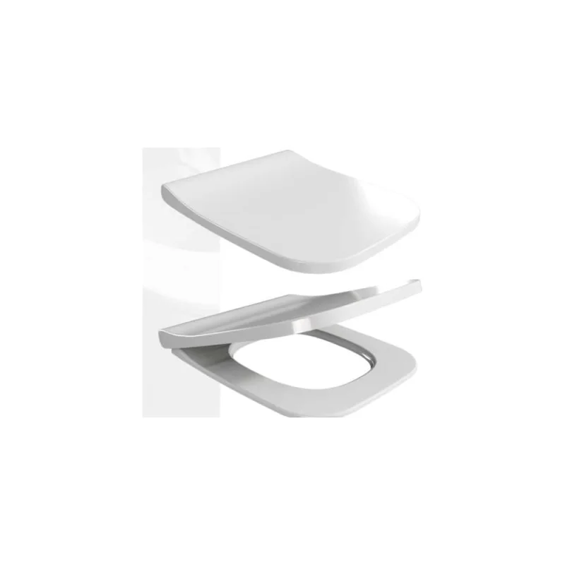 Сиденье для унитаза универсальное Teymi Aina Quattro Slim, с микролифтом, быстросъёмное, дюропласт, ультратонкое S49904 ЦБ-00302455