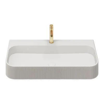 Раковина из искусственного камня VINCEA 900x460x120, подвесная, белый матовый VWB-6SG90MW