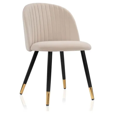 Стул на металлокаркасе Woodville gabi beige/black/gold 15116