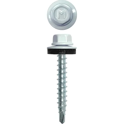 Кровельный саморез Daxmer 4,8x35 RAL 9003 сверло №1, 250шт 00000303946