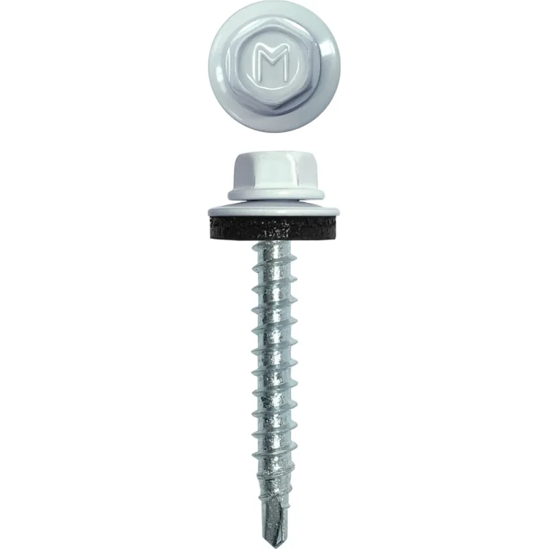 Кровельный саморез Daxmer 4,8x35 RAL 9003 сверло №1, 250шт 00000303946
