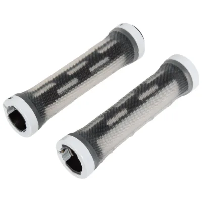 Грипсы JOY KIE MTB HL-G309, 130 мм, с 2 грипстопами, под шестигранник, черный/серебристый H000008039
