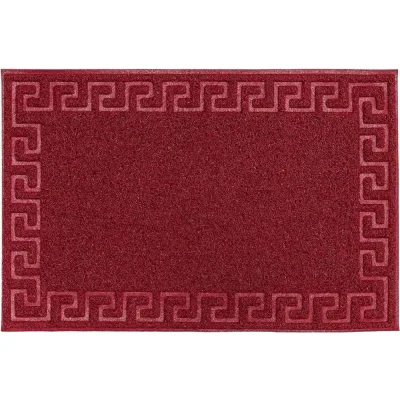 Придверный пористый коврик ComeForte Meander 40х60 см бордовый LM-06