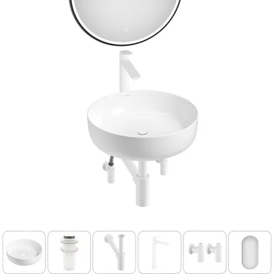 Набор Wellsee 6 в 1 Belle Spa 3.0 накладная раковина 45x45 см 20218478R