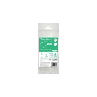 Кабельная стяжка Systeme Electric 100x2.5 белая (100шт) IMT10025W