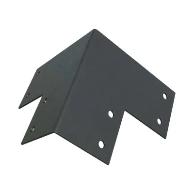 Пластина крепежная АрсеналЪ Т-образная угловая для бруса 150x150 3мм, 10 шт, черная шагрень ARSENAL PERGOLA мод. AR75PM39957-06