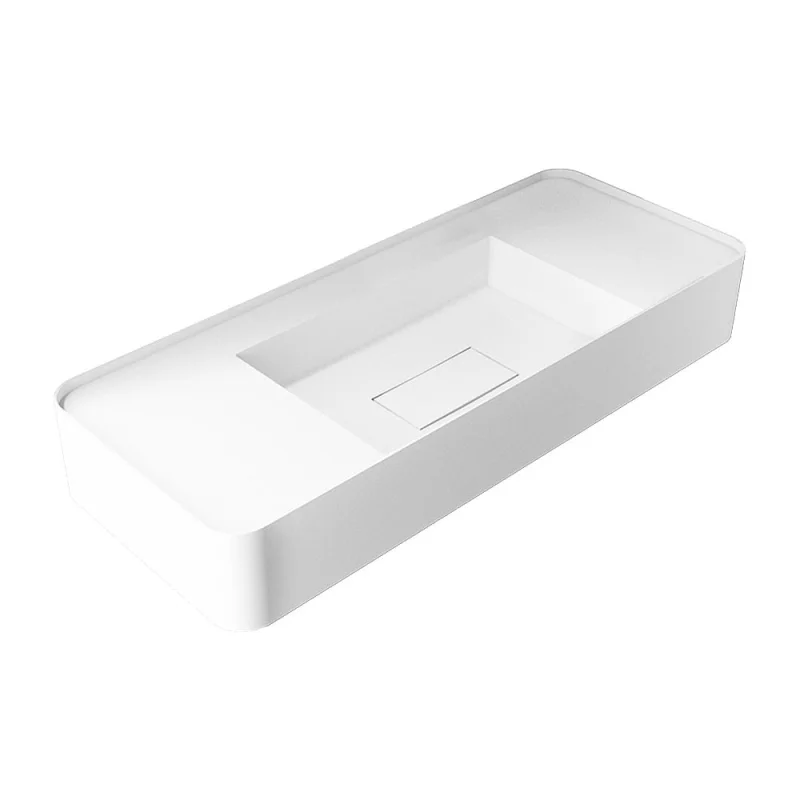 Раковина из искусственного камня VINCEA 1200x400x150, подвесная, белый матовый VWB-6S312MW