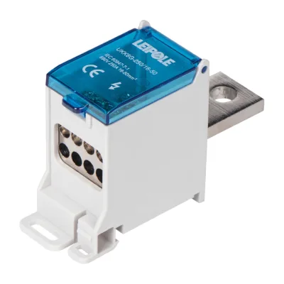 Распределительный блок (коробка) Leipole 250А, 690В, на DIN-рейку UKK6G-250/16-50/8x10 5012.044