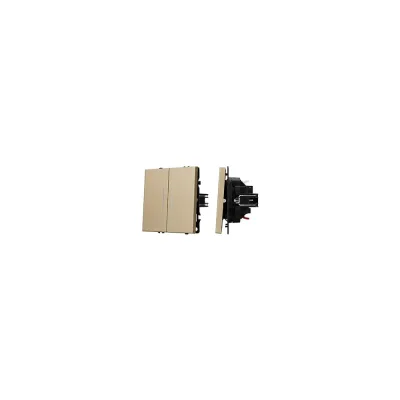 Механизм звонкового выключателя двухклавишный Arlight LED SWT-NOBE-MKR2-SFPL-L-GD золотой, 1шт 061743(1)