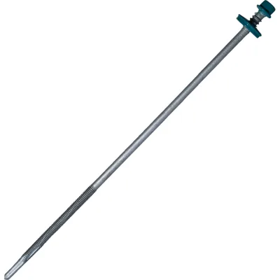 Саморез для сэндвич-панелей HARDWEX ТМ HWX16-P20-6.3/5.5x240 мм, св.№6, RUSPERT, RAL 5021, 50 шт. 5190024091568