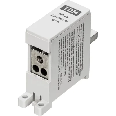 Распределительная клемма на din-рейку TDM ELECTRIC КР-63 1П 63А (3x10 кв. мм) SQ0823-0111