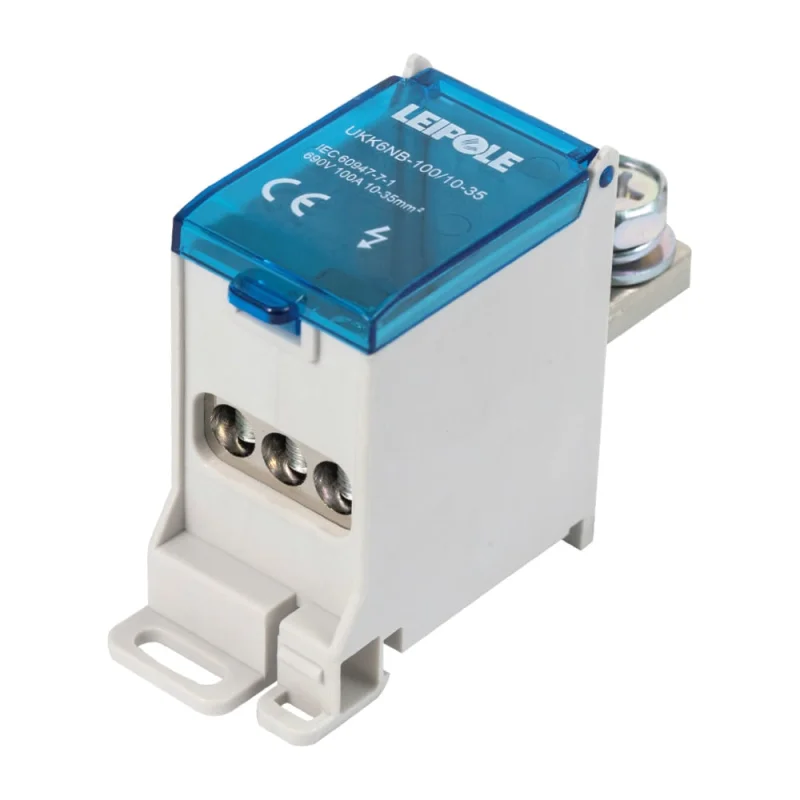 Распределительный блок (коробка) Leipole 100А, 690В, на DIN-рейку UKK6NB-100/10-35/3x16 5012.092