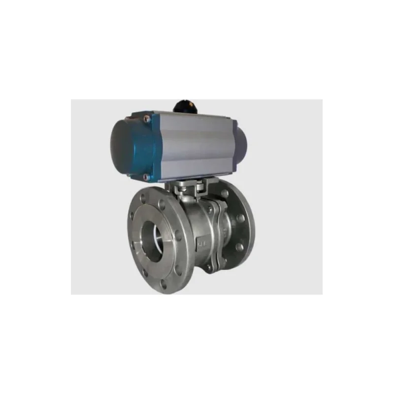 Кран шаровой фланцевый NEWKEY (2PC), AISI304 DN25 (1), с односторонним пневмоприводом AT75S NK-BFtp25/4*AT75S